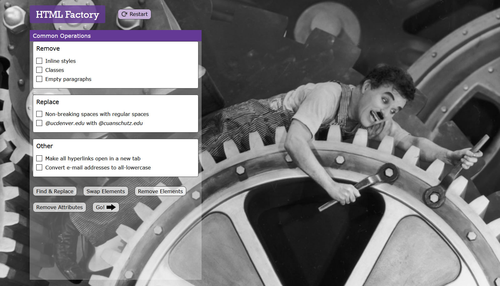 HTML Factory screenshot