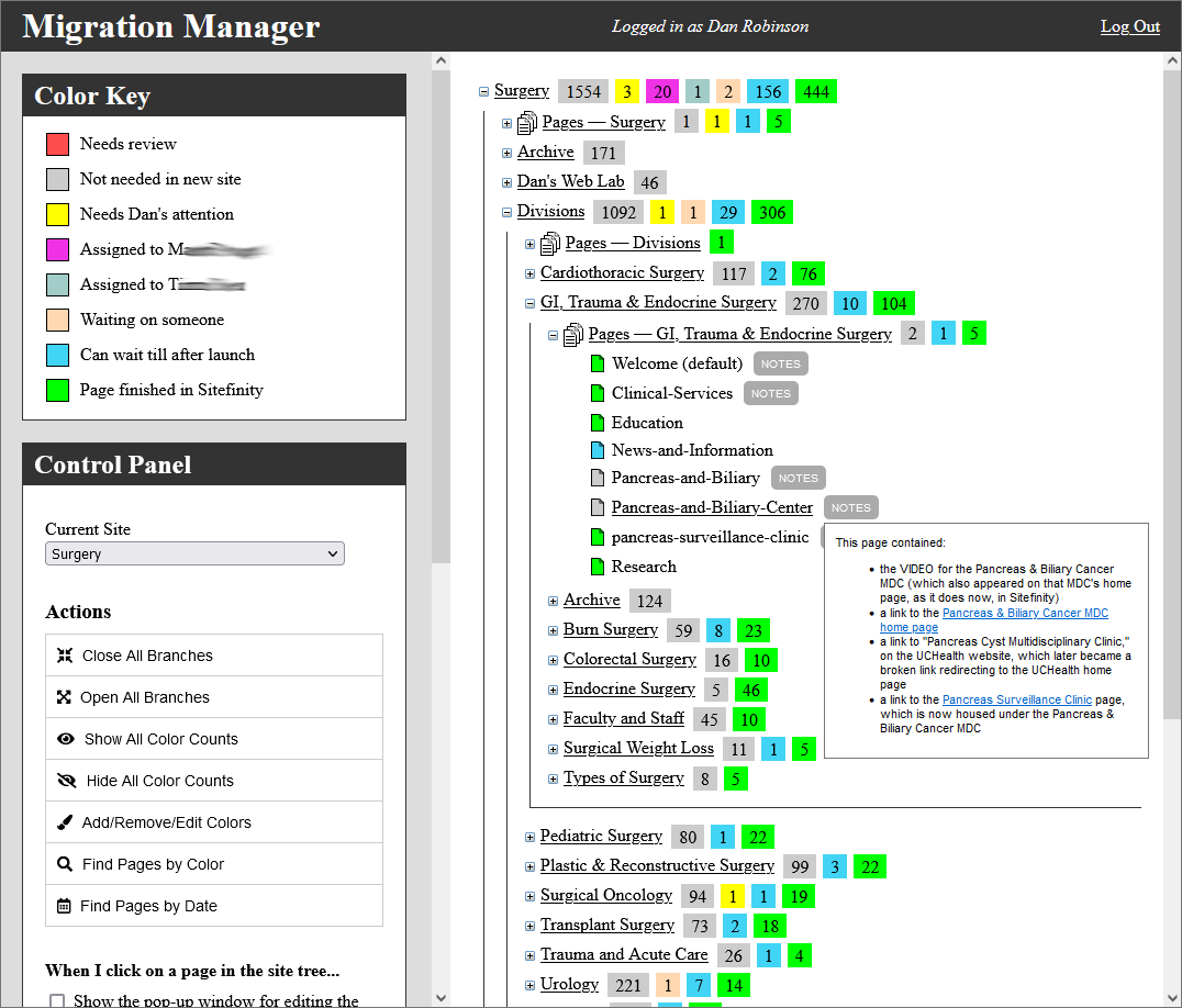 Migration Manager screenshot